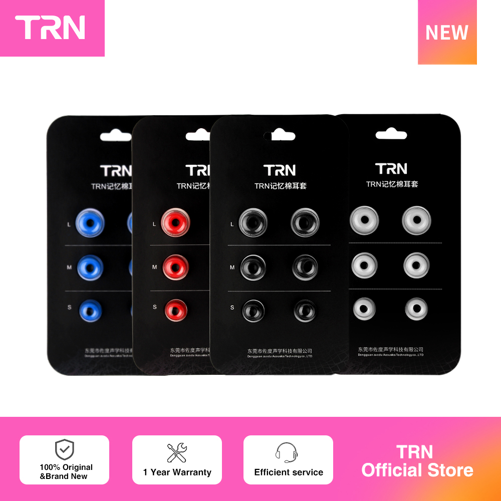 Earphone Foam Tip - TRN 3 pares (6 uds) auriculares